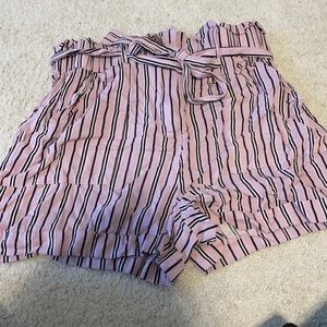 High Wasted Striped Shorts